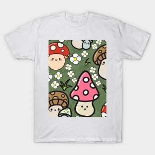 Kawaii mushrooms T-Shirt